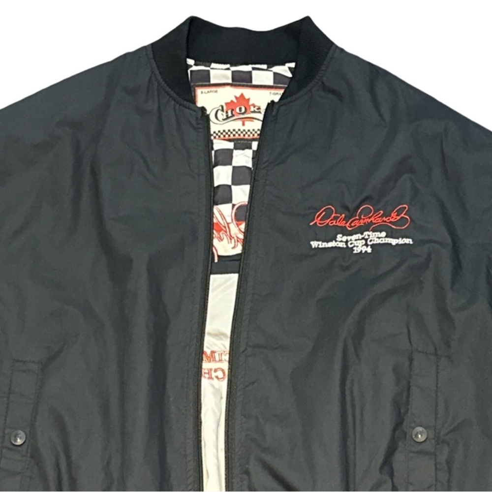CHOKO DALE EARNHARDT 1994 winston cup black embroidered bomber jacket, size XL. - Picture 4 of 7